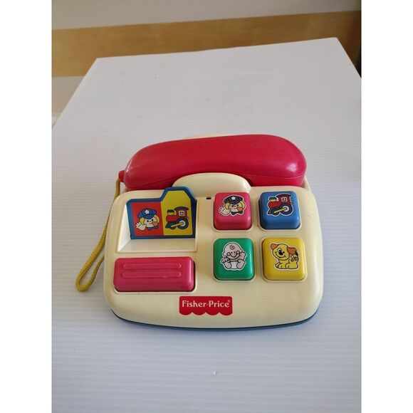 Fisher Price Ring and Rattle Phone Vintage Toy 1998 sound play toddler - Picture 2 of 8